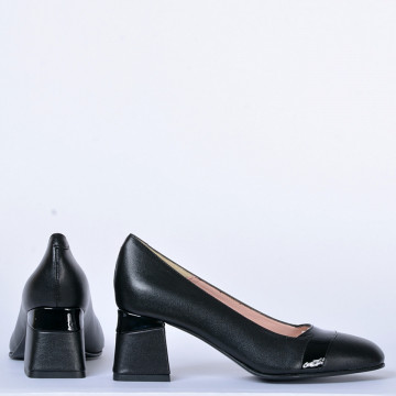 Pantofi Cu Toc Piele Naturala Davina Negri- Need 4 Shoes