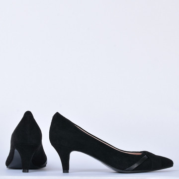 Pantofi Cu Toc Piele Naturala Denise 2 Negri- Need 4 Shoes
