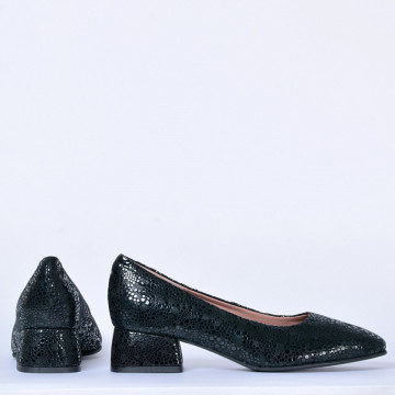 Pantofi Cu Toc Piele Naturala Gilda Negri- Need 4 Shoes