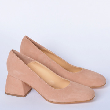 Pantofi Cu Toc Piele Naturala Idris Nude- Need 4 Shoes