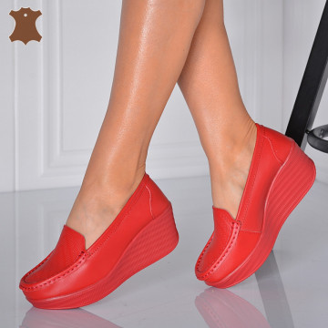 Pantofi Dama Piele Naturala Arien  Rosii- Need 4 Shoes