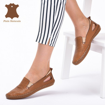 Pantofi Dama Piele Naturala Cauani Camel- Need 4 Shoes