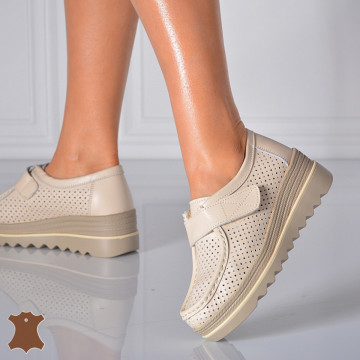 Pantofi Dama Piele Naturala Corso 6 Bej- Need 4 Shoes
