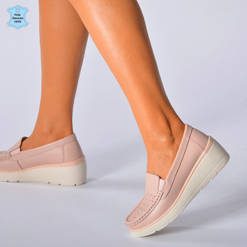 Pantofi Dama Piele Naturala Iuliana Roz- Need 4 Shoes