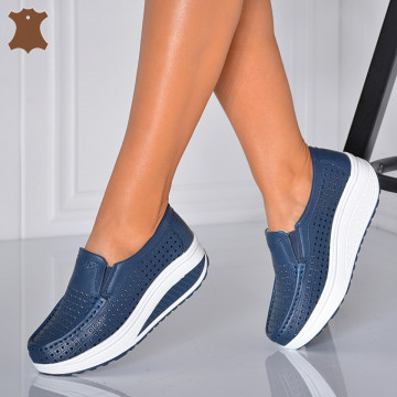 Pantofi Dama Piele Naturala Navy - Need 4 Shoes