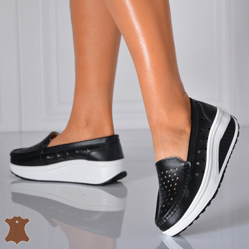 Pantofi Dama Piele Naturala Zena 3 Negri- Need 4 Shoes - Need 4 Shoes