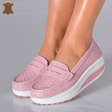 Pantofi Dama Piele Naturala Zena 7 Roz- Need 4 Shoes 