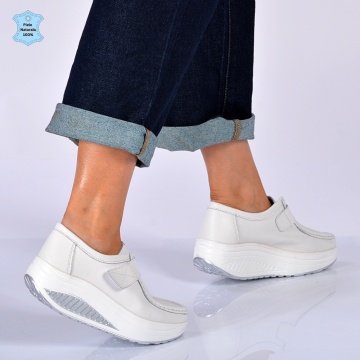 Pantofi Dama Piele Naturala Zena 8 Albi- Need 4 Shoes