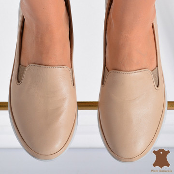 Pantofi Dama Piele Naturala Veronica Bej- Need 4 Shoes