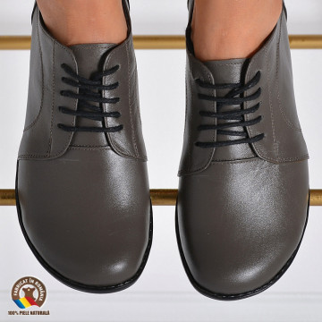 Pantofi Casual Dama Piele Naturala Geanina Gri - Need 4 Shoes