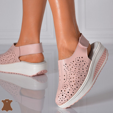 Sandale Dama Piele Naturala Elma Roz- Need 4 Shoes
