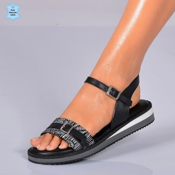Sandale Dama Piele Naturala Lucia 7 Negre- Need 4 Shoes