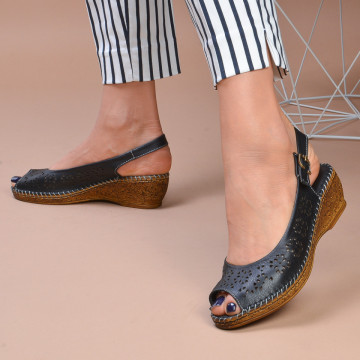 Sandale Piele Naturala Dori Negre - Need 4 Shoes