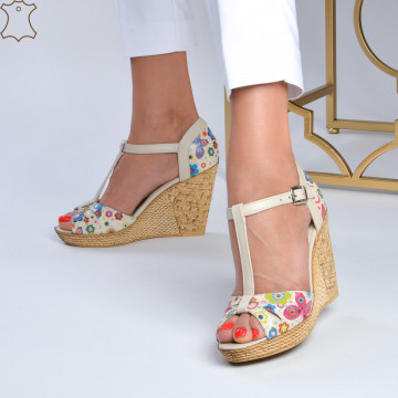 Sandale Piele Naturala Emi Albe - Need 4 Shoes