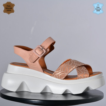 Sandale Piele Naturala Riena Roz- Need 4 Shoes