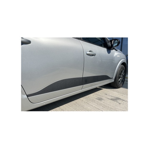 Abtibild bandou lateral compatibil Logan 3 negru mat texturat (4 bucati) Cod:QITL3-01