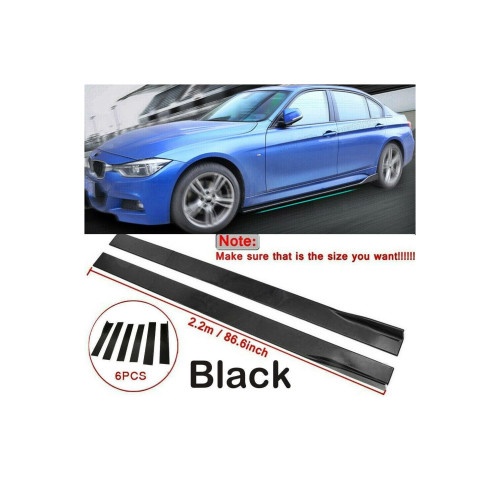 Set prelungiri ornament praguri laterale tuning Negru-Lucios lungime 220cm Cod: UNIV-052