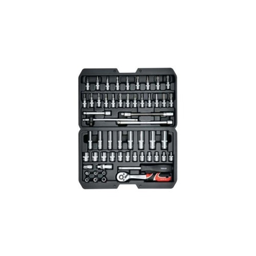 Trusa chei tubulare + Biti 1/4" 56 piese Cod: YT-14501