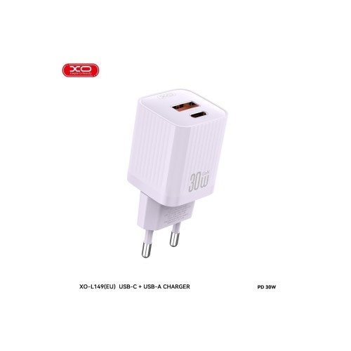 Incarcator retea PD30W USB-C 30W + USB-A 18W Cod:XO-L149