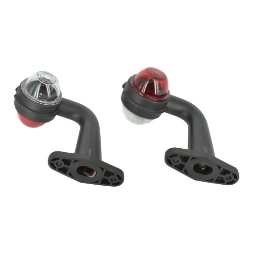 Lampa laterala gabarit cu LED Rosu-Alb 24V E4-Mark COD: TD0668003PA24LR