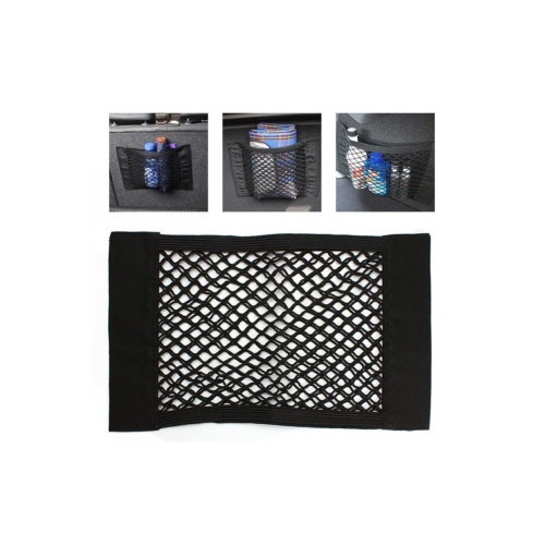 Plasa elastica / organizator portbagaj tip buznar cu scai si banda dublu adeziva S 25x30cm Cod: EM-30