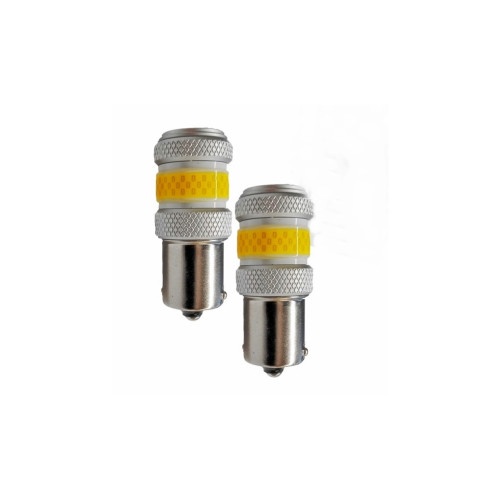 Set 2 Becuri o faza BA15S P21W T.V. LED COB 12W PREMIUM Cod: W3-BA15S-Y-EK