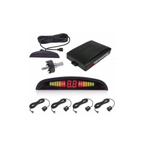Sistem de parcare cu 4 senzori, display È™i sunet 12V Cod: 4001