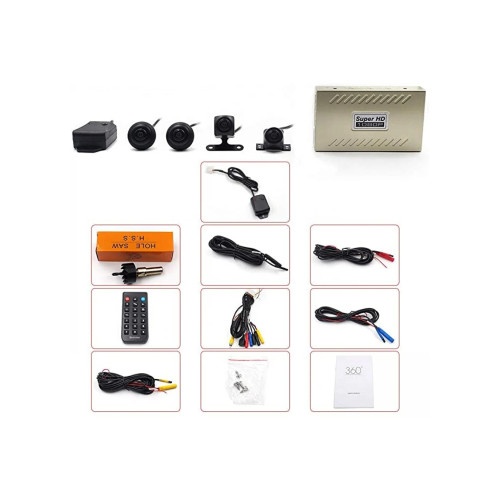 Kit sistem camere DVR 360, 3D cu 4 camere wide, vedere nocturnÄƒ, 1080P, fÄƒrÄƒ unghi mort Cod: 360DVR-T5
