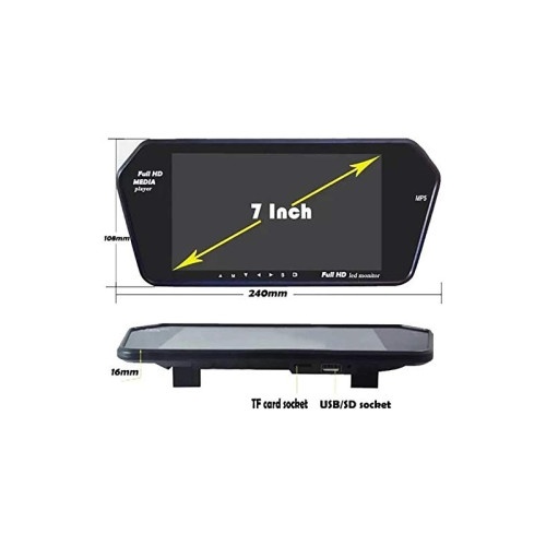 Monitor camera marsarier tip oglinda cu functie video MP5 si bluetooth Cod: JCS-70193 12V