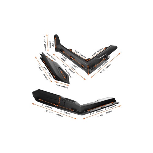 Overfendere aparatori noroi fata + spate compatibile MAVERICK X3 cu 2 locuri sau 4 locuri Cod: RZR-083