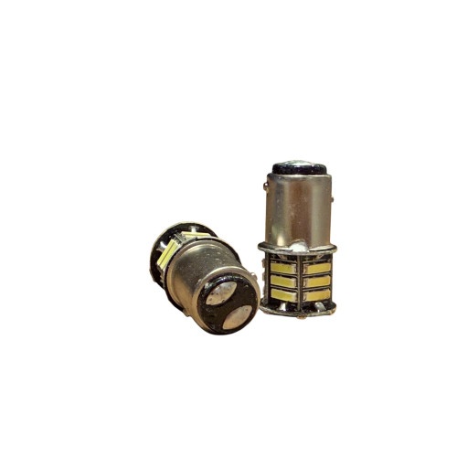 Set 2 becuri 2 faze BAZ15D 1157 21SMD 12V 300 lumen lumina alba Cod: HH019