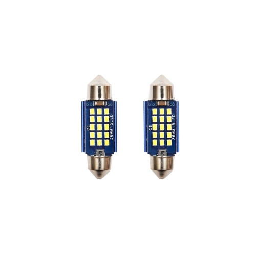 Set 2 becuri LED SMD SOFIT 36mm 12V 0,2A 12 SMD lumina rece Cod: BK80039