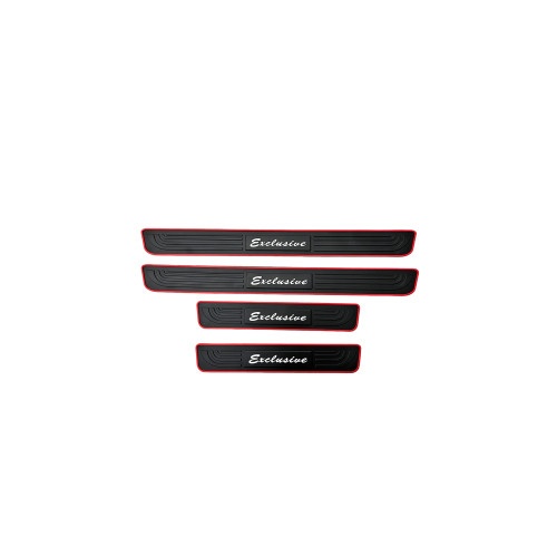 Set 4 ornamente protectie praguri din cauciuc Cod: PRGC001LG
