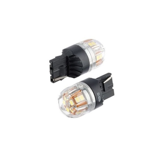 Bec o faza T20 7440 W21W 15SMD 2835 12V CANBUS nonpolar 320 lumen Lumina alba Cod:SPT15-7440-W