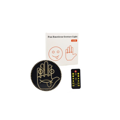 Panou LED tip emoticon zambaret , programabil, cu afisaje personalizabile controlate din telecomanda 12 gesturi Cod: FS-1804