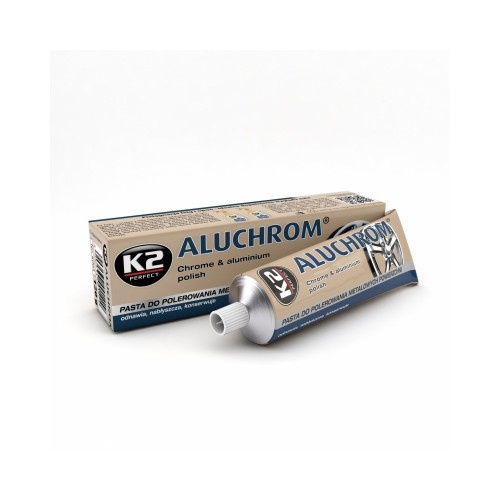 Pasta polish curÄƒÈ›at È™i lustruit suprafeÈ›e cromate È™i aluminiu K2 Aluchrom 120g Cod: K0031