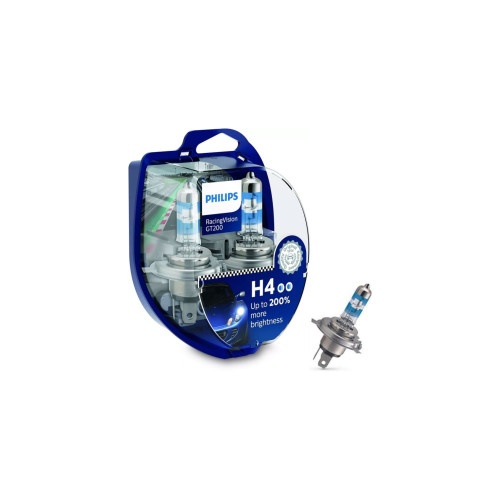 Set 2 Becuri auto PHILIPS Racing Vision GT200 H4 12V Cod: 00575528