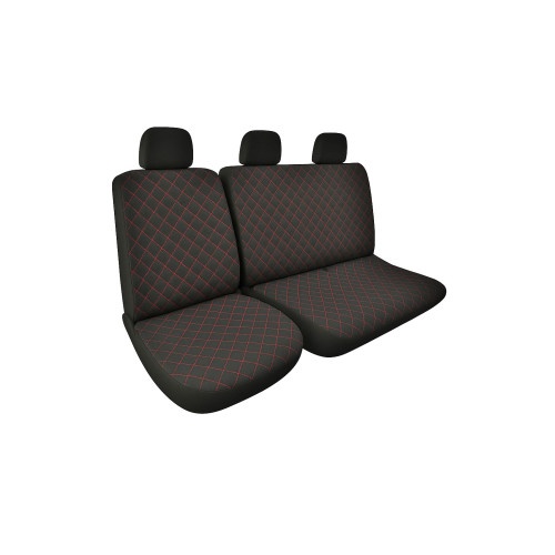 Huse Auto Textil model romb 2+1 pentru Scaun Sofer + Bancheta Stanga Cod: ART201TEX