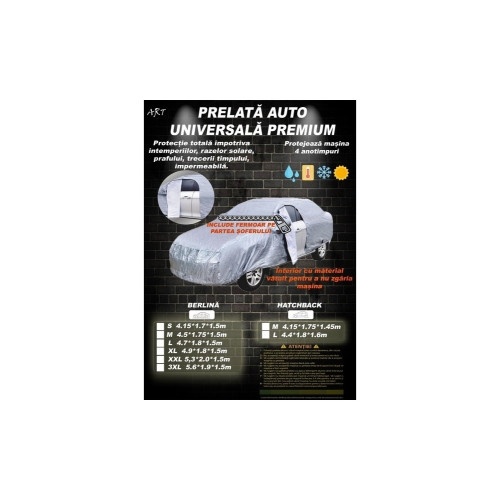 Prelata Premium pentru Hatchback , marimea L 4.4x1.8.x1.6m