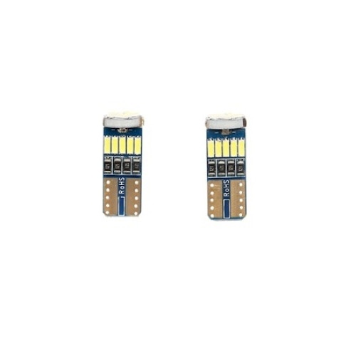 Set 2 becuri LED SMD 12V T10 0,05A lumina rece Cod: BK80042