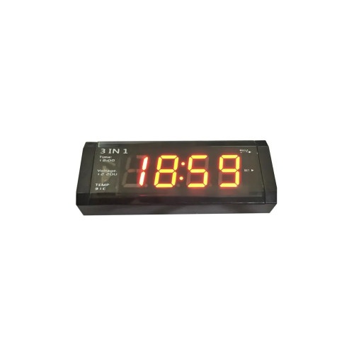 Voltmetru 3 in1 12-24V cu ceas si termometru Cod: FS-6146
