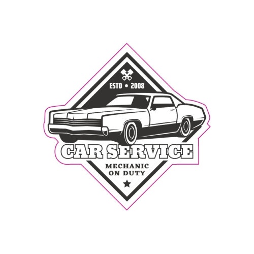 Abtibild "RETRO CAR SERVICE" Cod:TAG 011 / T2