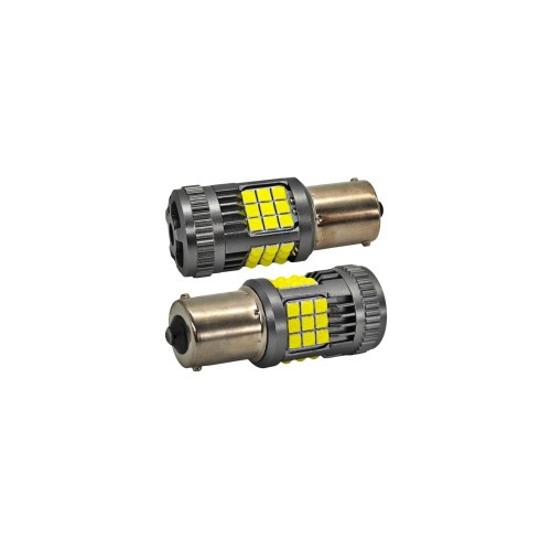 Bec auto o faza BA15S 3030 36SMD 30W CANBUS cu ventilator, 12Vâ€“24V, nonpolar, lumina alba 3000 lm Cod: JSUN58