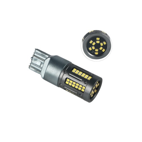 Set 2 becuri 2 faze T20 7440 84SMD Canbus 12V-24V nonpolar lumina alba 1000 lumen 25w Cod: HH012