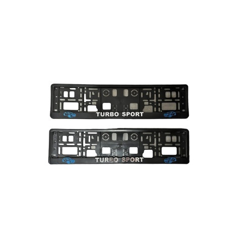 Set 2 suporti numar inmatriculare 3D " Turbo Sport "