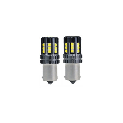Bec auto o faza BA15S 3030 24SMD CREE CANBUS, 9Vâ€“30V, nonpolar, lumina alba 2880 lm Cod: JSUN53