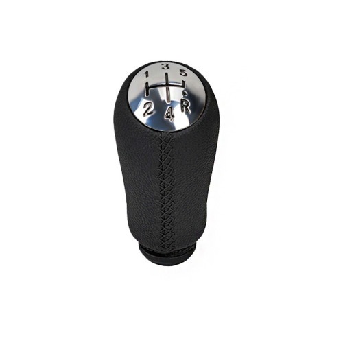 Maner schimbator imitatie piele compatibil Dacia Logan / Renault Megane / Clio cu 2 adaptoare pentru 5 si 6 viteze Cod: SC-54