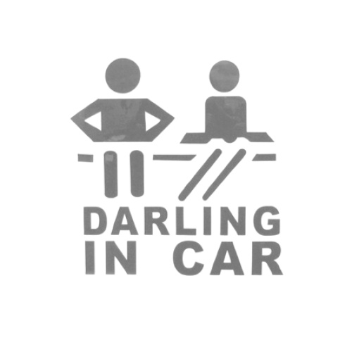Abtibild "DARLING IN CAR" culoare gri reflectorizant Cod:DZ-61