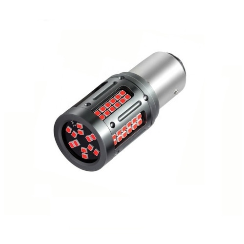 Set 2 becuri o faza T.N. BAU15S 84SMD Canbus 12V-24V nonpolar lumina rosie 1000 lumen 25W Cod: HH004