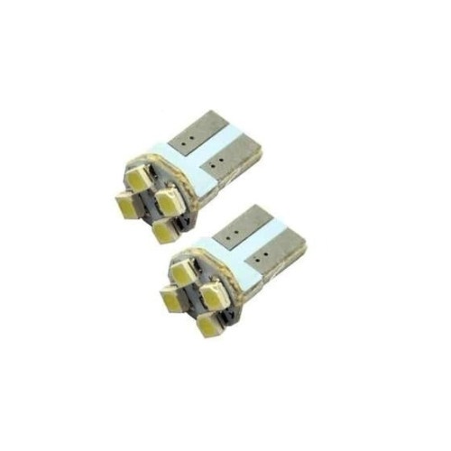 Set 2 becuri pozitie T10 4LED SMD lumina alba 12V Cod: 10513W
